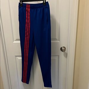 Adidas Kids Joggers in Blue with Red Stripes